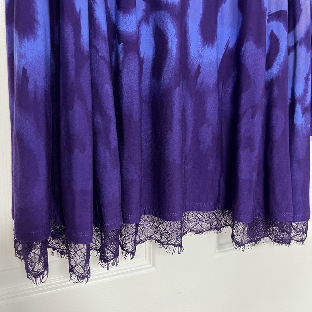 LOGO by Lori Goldstein Blue and Purple Patterned Tunic - Picture 4 of 12